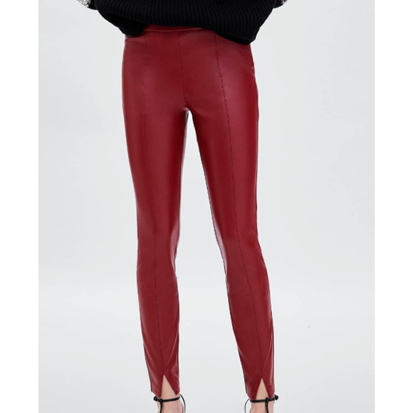 ZARA Trafaluc Collection Faux‎ Leather Legging Women size L - Picture 1 of 10